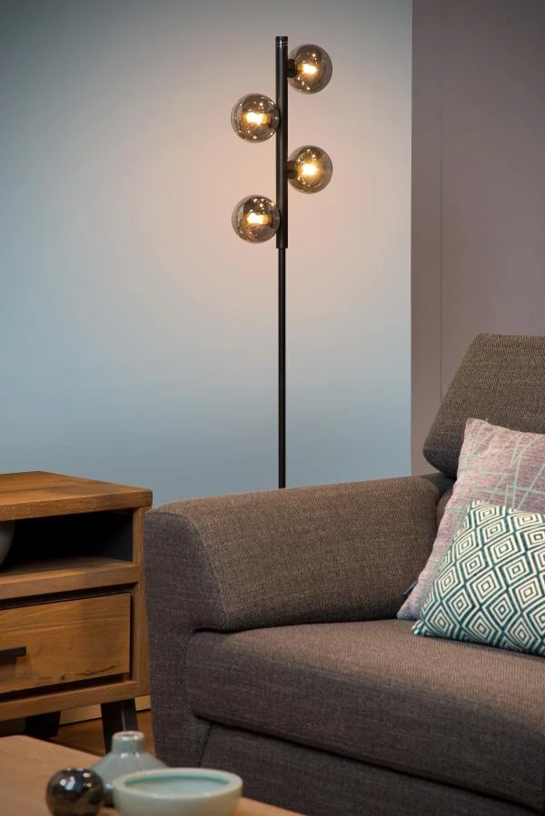 Lucide TYCHO - Floor lamp - 4xG9 - Black - atmosphere 3